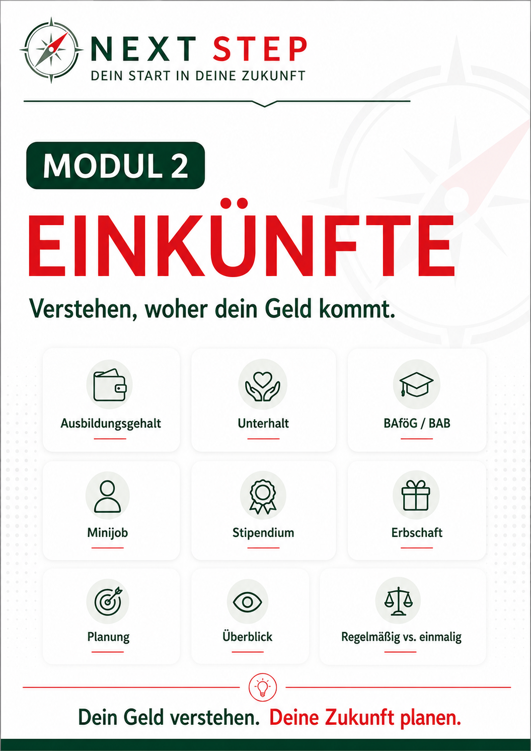 NEXT STEP Modul 2 – Einkünfte verstehen