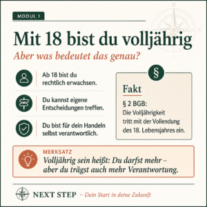 NEXT STEP Modul 1 – Rechte & Pflichten ab 18