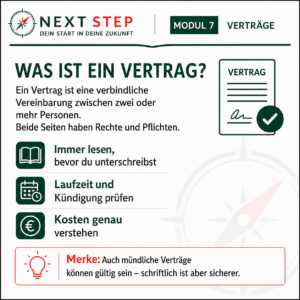 NEXT STEP Modul 4 – Verträge & Alltag